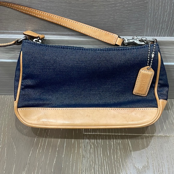 Vintage Coach denim & tan mini bag - Picture 1 of 11